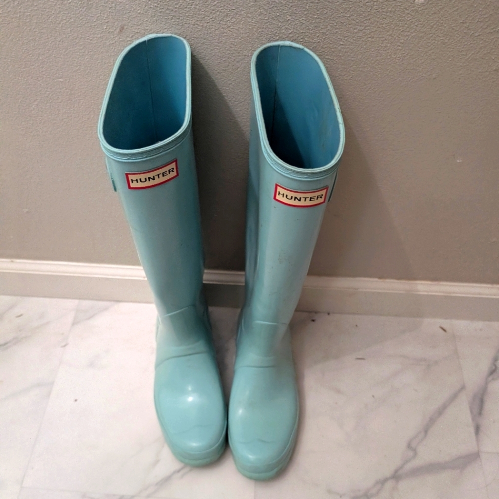 Blue Hunter rain boots